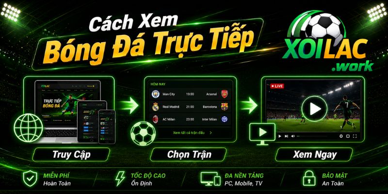 Cách xem bóng đá trực tiếp trên Xoilac TV